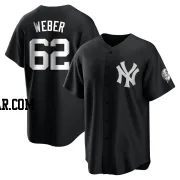 Ryan Weber Men's New York Yankees Black/White Replica Jersey