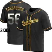 Ryan Yarbrough Men's Los Angeles Dodgers Black Golden Replica Alternate Jersey