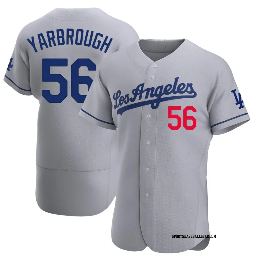 Ryan Yarbrough Men's Los Angeles Dodgers Gray Authentic Away Jersey