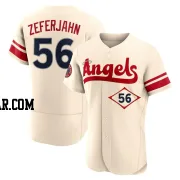 Ryan Zeferjahn Men's Los Angeles Angels Cream Authentic 2022 City Connect Jersey