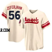 Ryan Zeferjahn Men's Los Angeles Angels Cream Replica 2022 City Connect Jersey