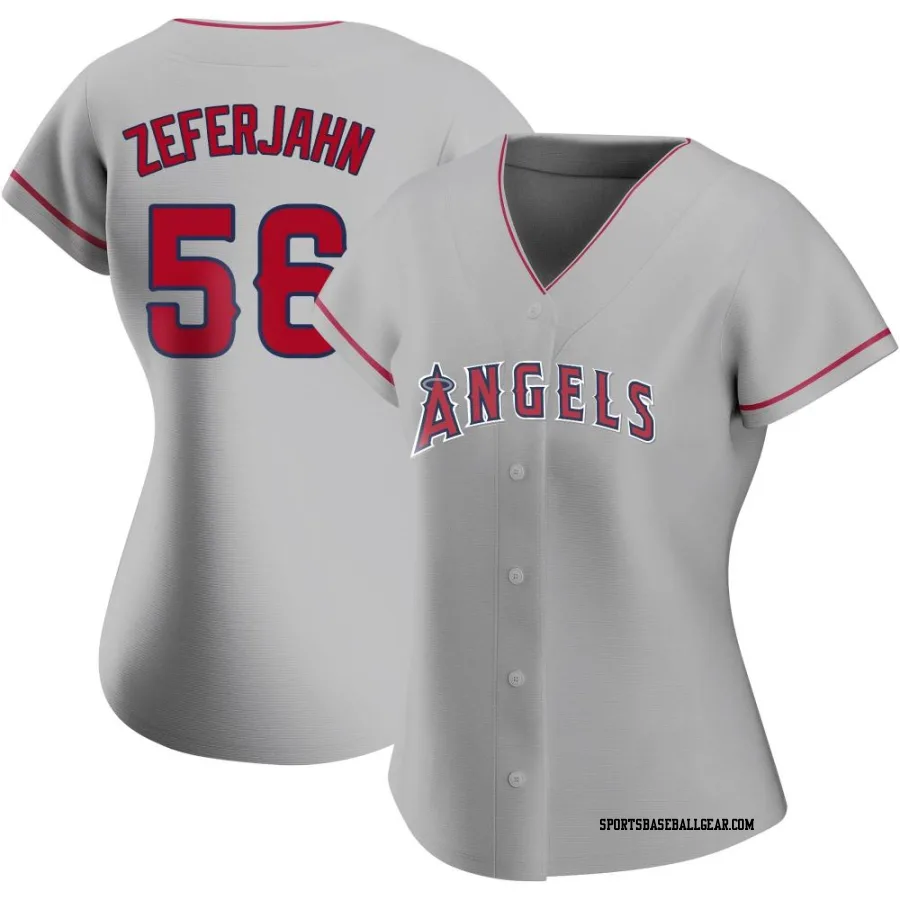 Ryan Zeferjahn Women's Los Angeles Angels Authentic Silver Road Jersey