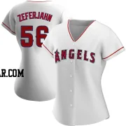 Ryan Zeferjahn Women's Los Angeles Angels White Authentic Home Jersey