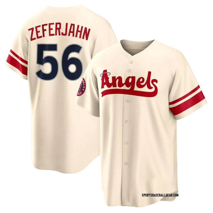 Ryan Zeferjahn Youth Los Angeles Angels Cream Replica 2022 City Connect Jersey