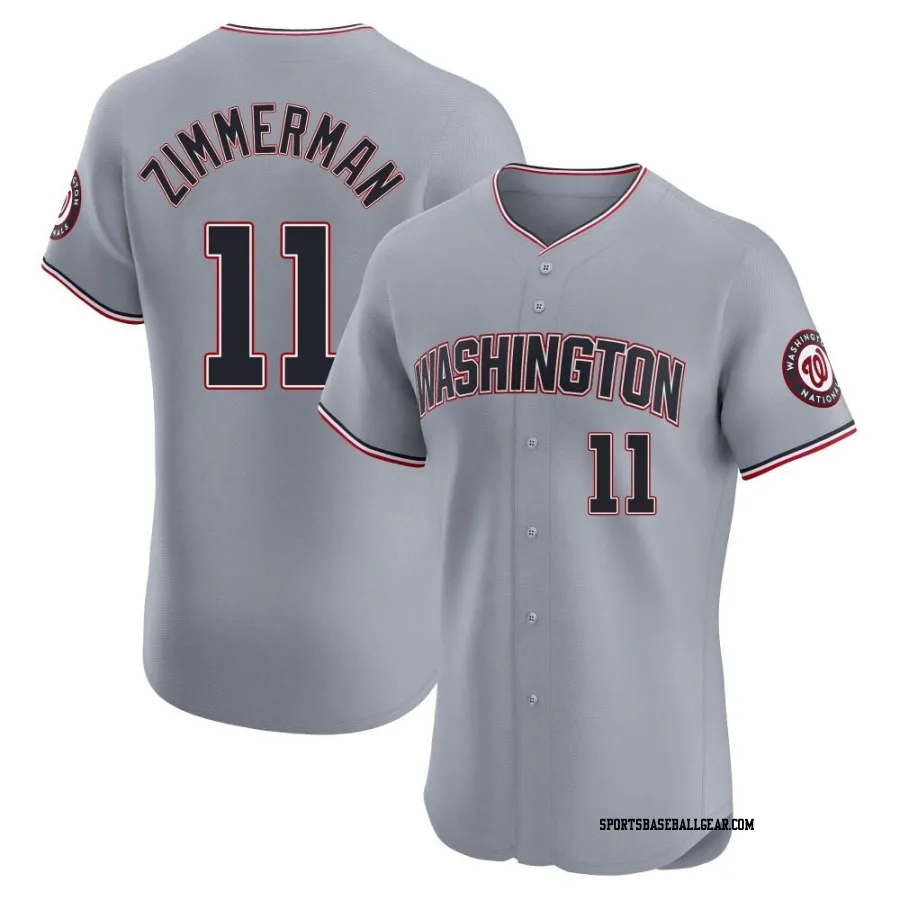 Ryan Zimmerman Men's Washington Nationals Gray Elite Road Jersey