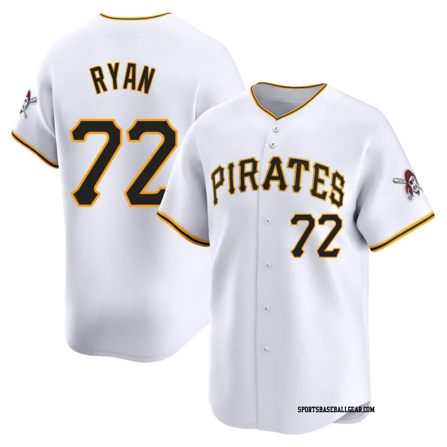 Ryder Ryan Men's Pittsburgh Pirates White Limited Home Jersey