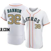 Rylan Bannon Men's Houston Astros Gold Authentic White 2023 Collection Jersey