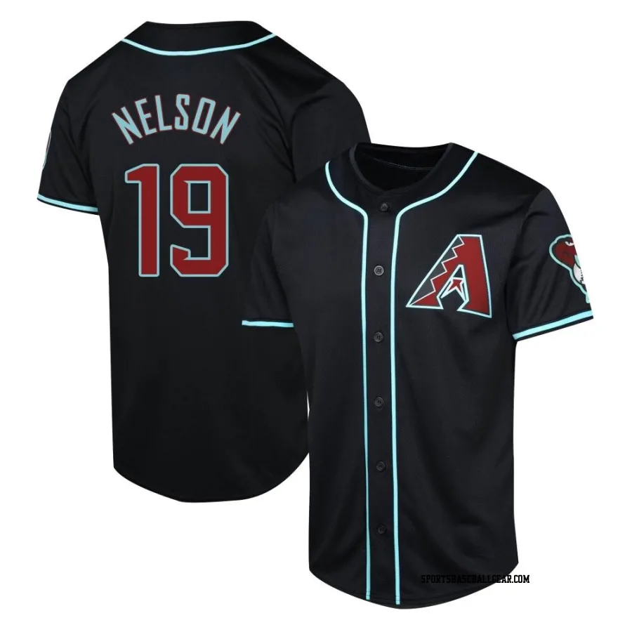 Ryne Nelson Men's Arizona Diamondbacks Black Limited Alternate Jersey