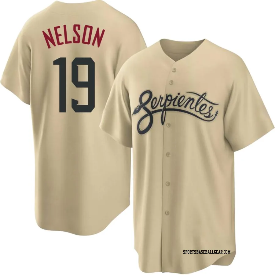 Ryne Nelson Men's Arizona Diamondbacks Gold Replica 2021 City Connect Cool Base Jersey