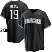 Ryne Nelson Men's Arizona Diamondbacks White Replica Black 2023 World Series Jersey