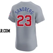 Ryne Sandberg Men's Chicago Cubs Gray Elite Road Jersey