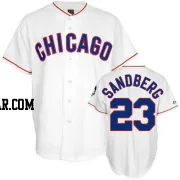 Ryne Sandberg Men's Chicago Cubs White Authentic 1988 Throwback Jersey