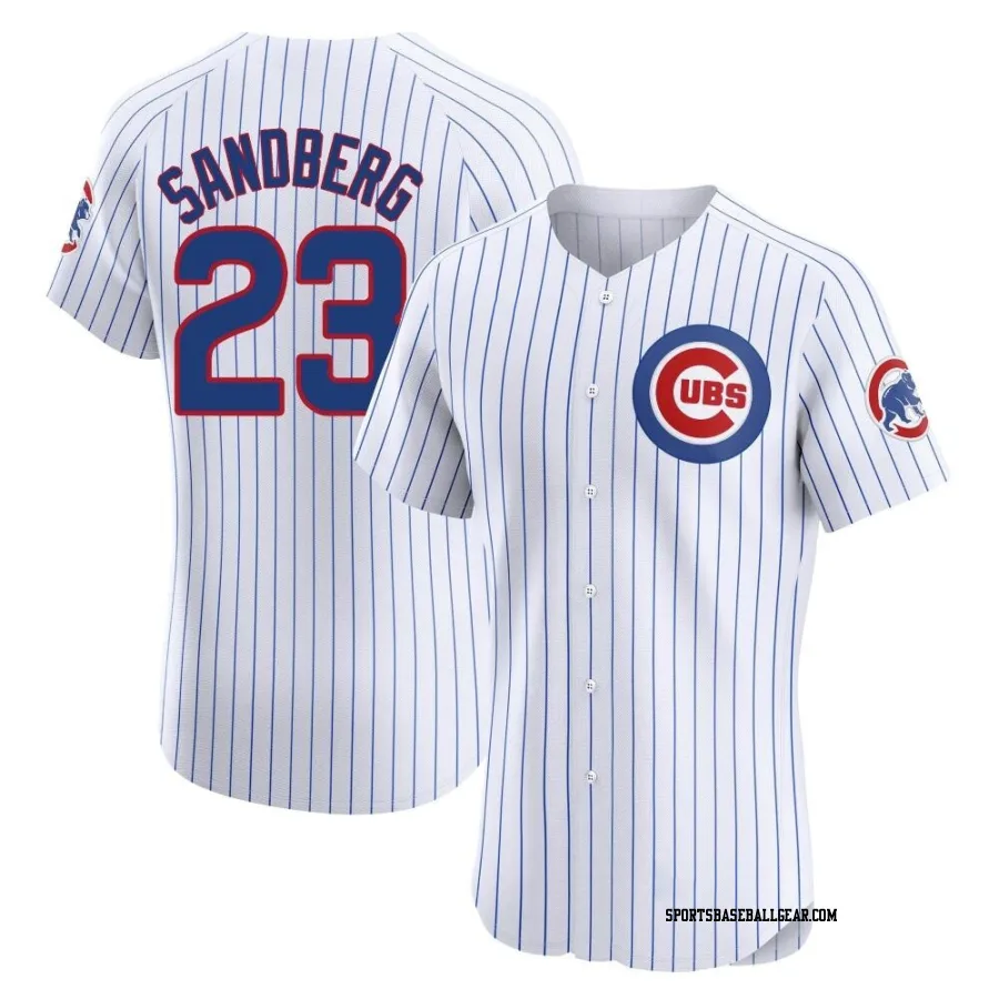 Ryne Sandberg Men's Chicago Cubs White Elite Home Jersey