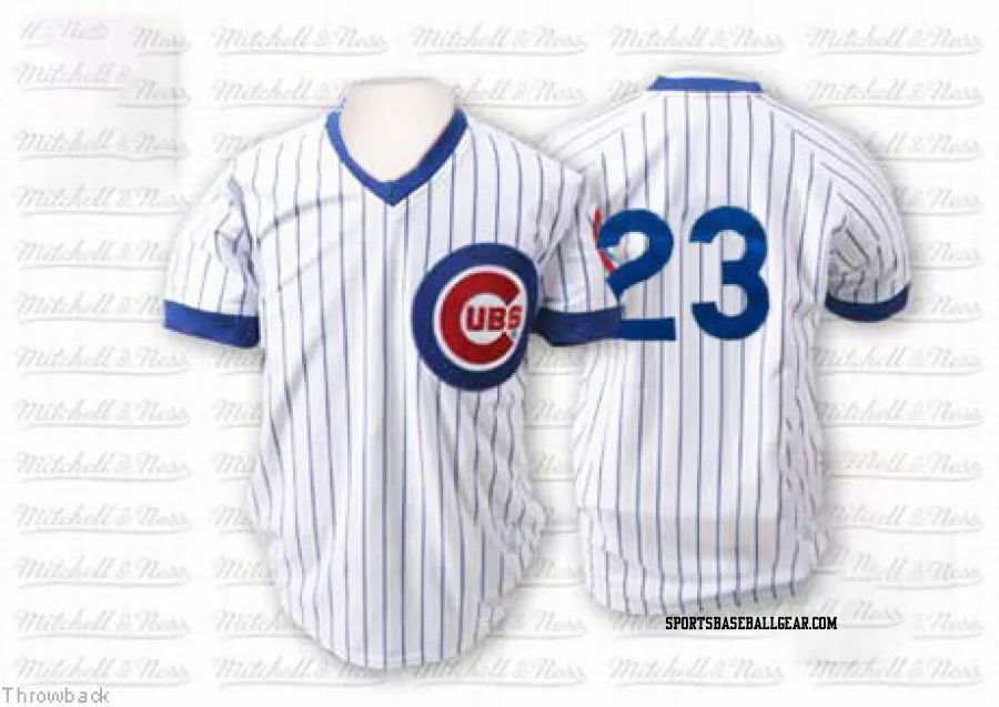 Ryne Sandberg Men's Chicago Cubs White Replica Throwback Jersey