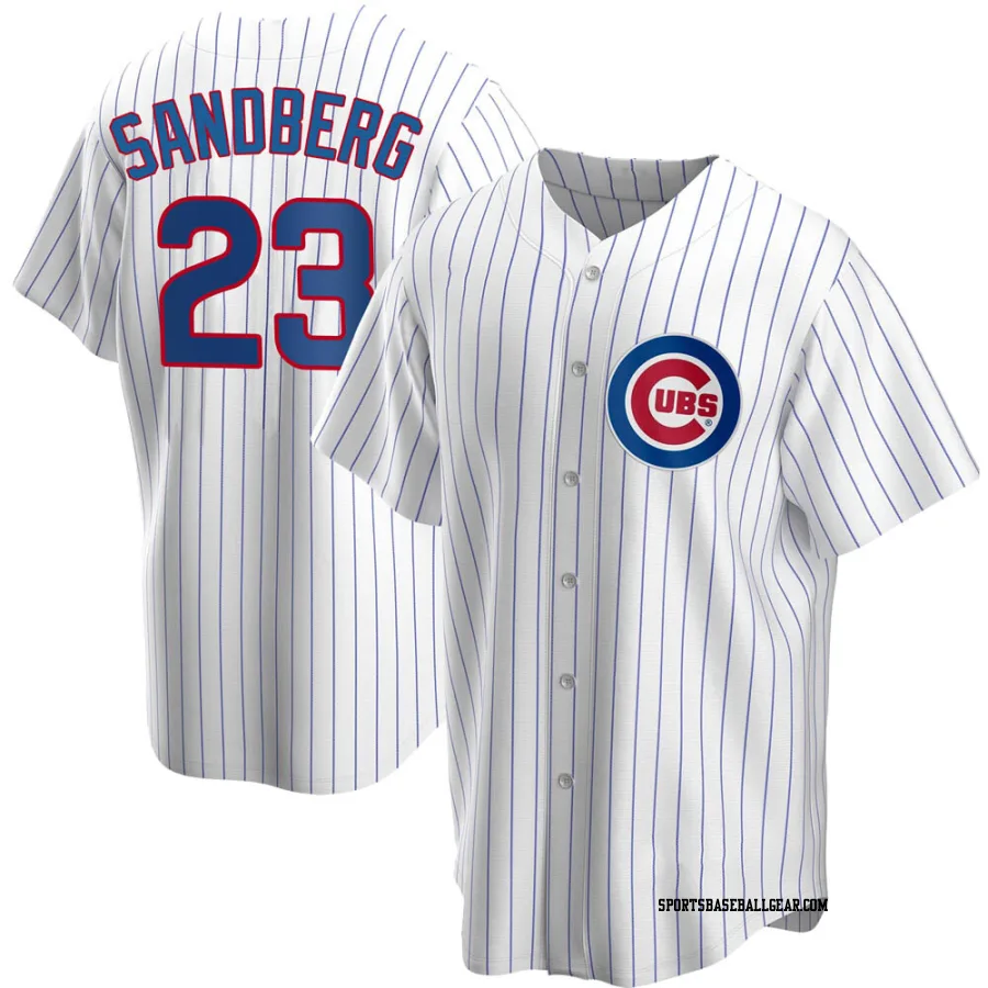 Ryne Sandberg Youth Chicago Cubs White Replica Home Jersey