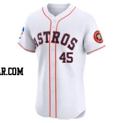 Ryne Stanek Men's Houston Astros White Elite Home Patch Jersey