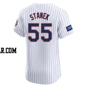 Ryne Stanek Men's New York Mets White Elite Home Patch Jersey