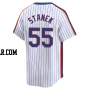 Ryne Stanek Men's New York Mets White Limited Cooperstown Collection Jersey