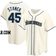 Ryne Stanek Men's Seattle Mariners Cream Replica Alternate Jersey