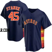 Ryne Stanek Youth Houston Astros Navy Replica Alternate Jersey