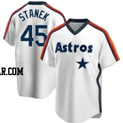 Ryne Stanek Youth Houston Astros White Replica Home Cooperstown Collection Team Jersey