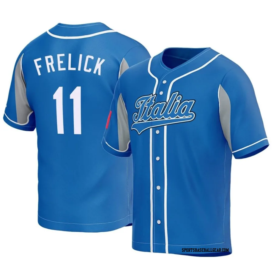 Sal Frelick Men's Italy Baseball Royal Replica 2023 World Baseball Classic Jersey