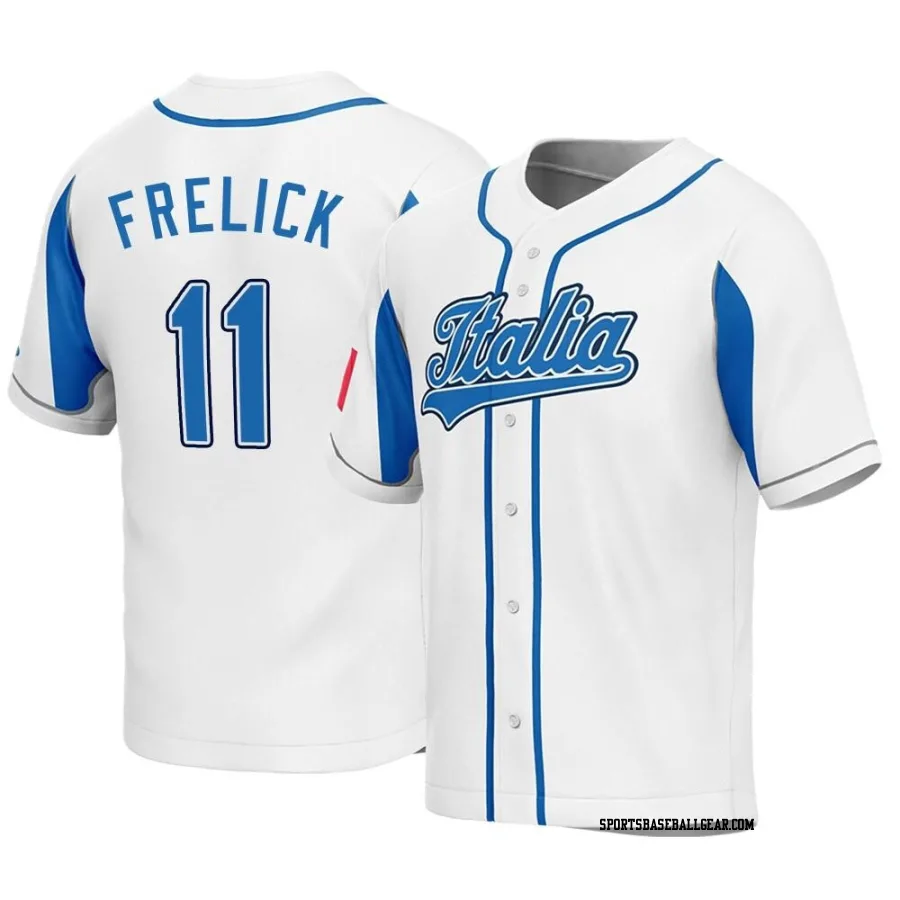 Sal Frelick Men's Italy Baseball White Replica 2023 World Baseball Classic Jersey