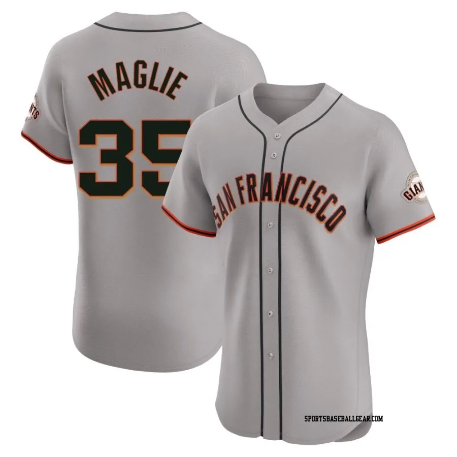 Sal Maglie Men's San Francisco Giants Gray Elite Road Jersey