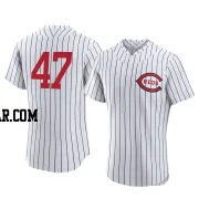 Sal Romano Men's Cincinnati Reds White Authentic 2022 Field Of Dreams Jersey