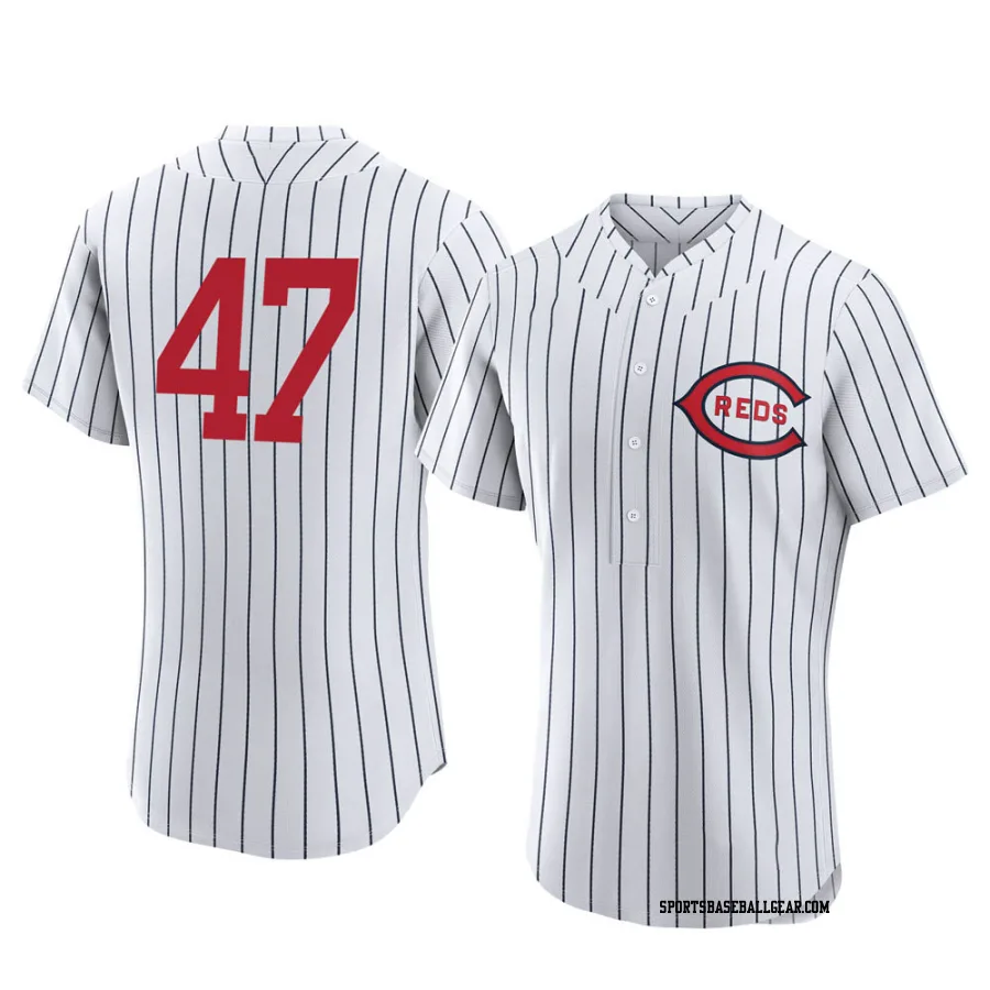 Sal Romano Men's Cincinnati Reds White Authentic 2022 Field Of Dreams Jersey