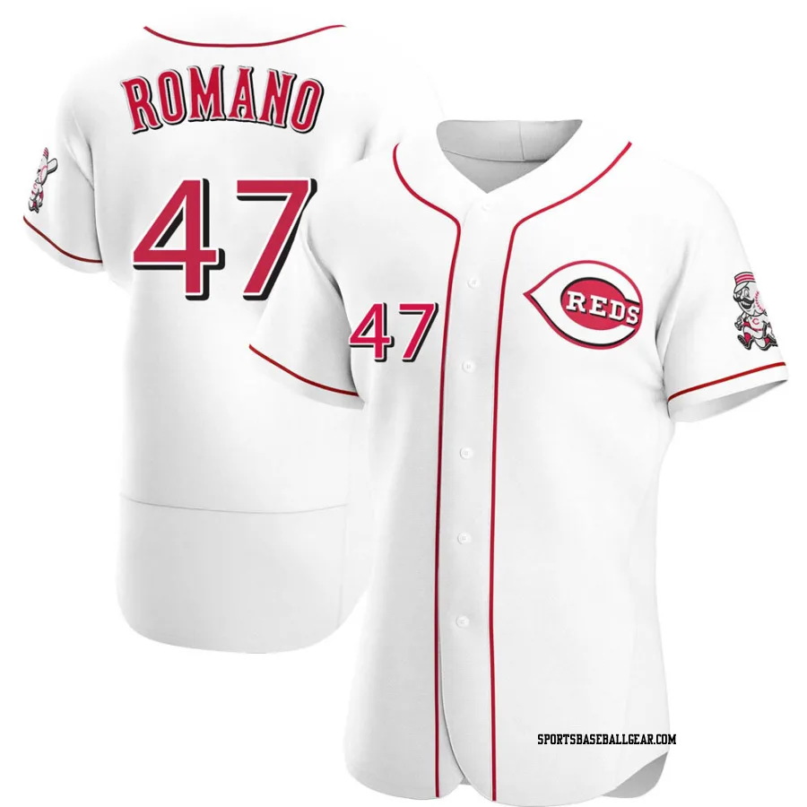 Sal Romano Men's Cincinnati Reds White Authentic Home Jersey