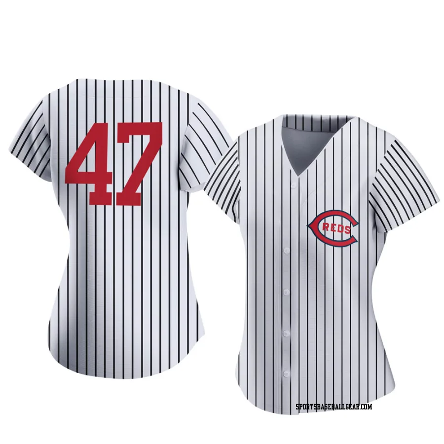 Sal Romano Women's Cincinnati Reds White Authentic 2022 Field Of Dreams Jersey