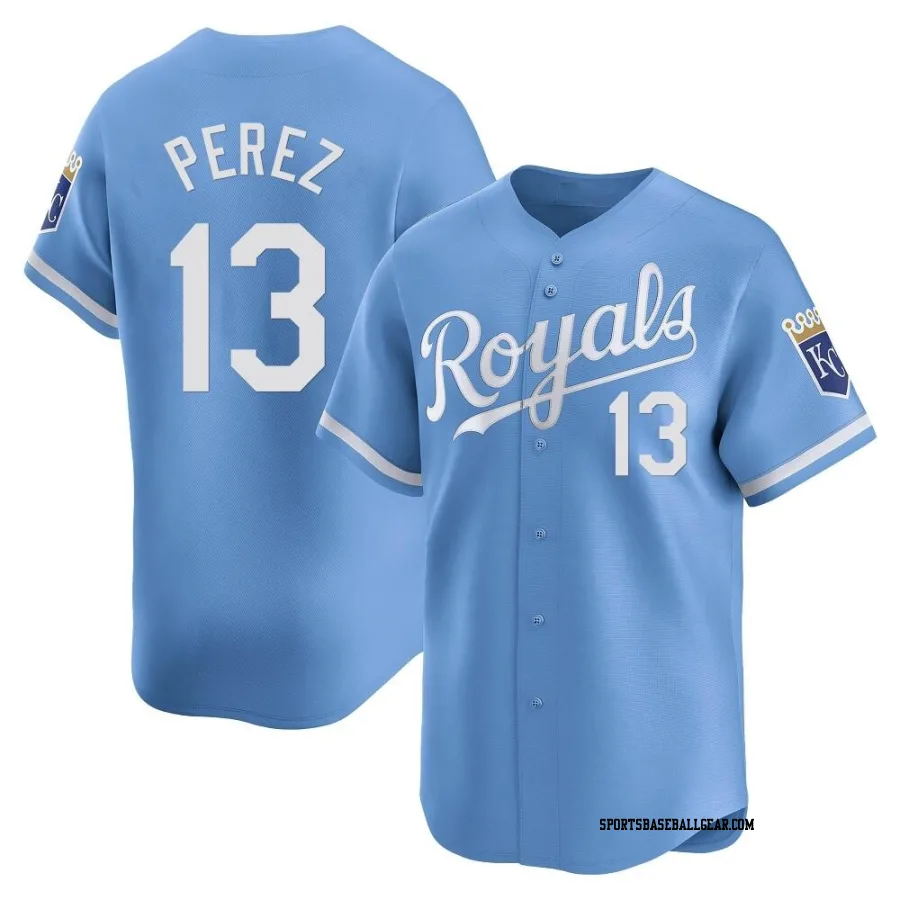 Salvador Perez Youth Kansas City Royals Light Blue Limited Alternate Jersey