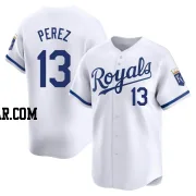 Salvador Perez Youth Kansas City Royals White Limited Home Jersey