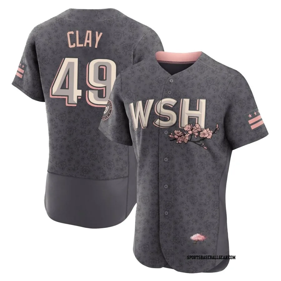 Sam Clay Men's Washington Nationals Gray Authentic 2022 City Connect Jersey