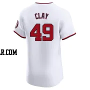 Sam Clay Men's Washington Nationals White Elite Home Jersey