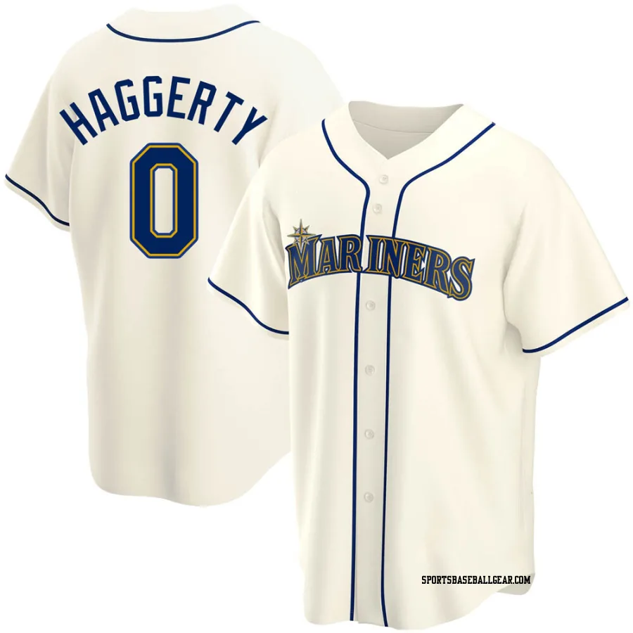 Sam Haggerty Men's Seattle Mariners Cream Replica Alternate Jersey