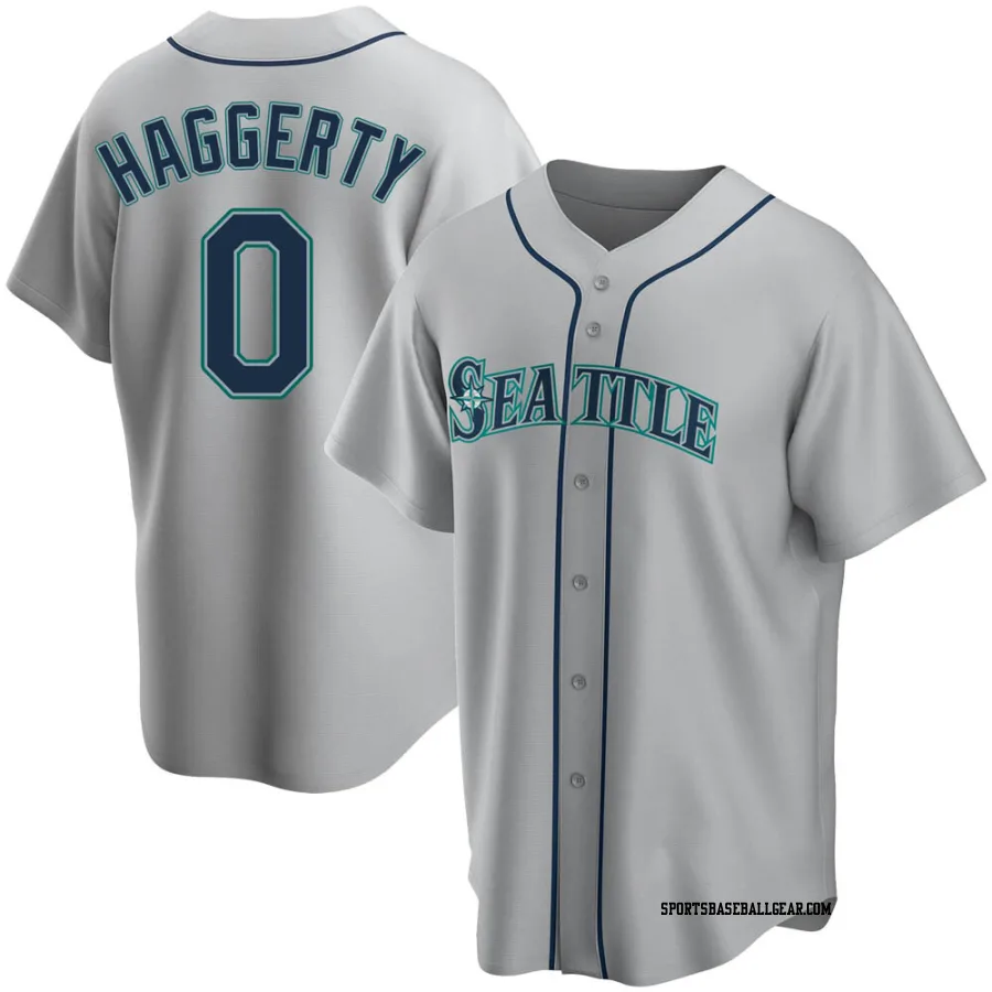 Sam Haggerty Men's Seattle Mariners Gray Replica Road Jersey