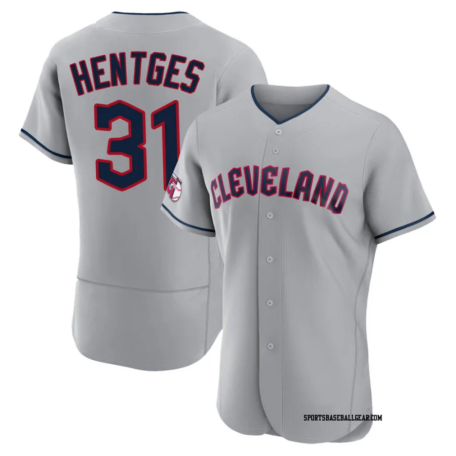 Sam Hentges Men's Cleveland Guardians Gray Authentic Road Jersey