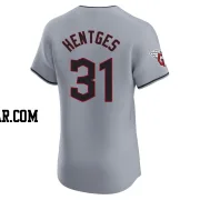 Sam Hentges Men's Cleveland Guardians Gray Elite Road Jersey