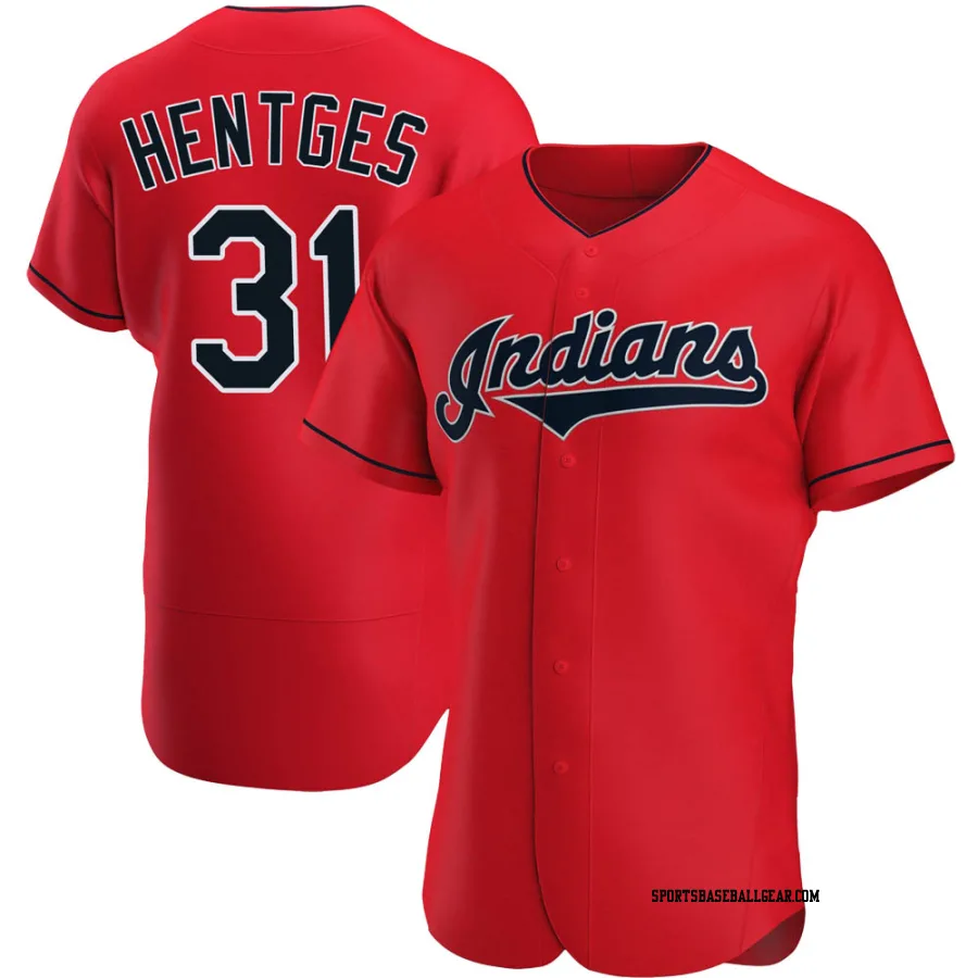 Sam Hentges Men's Cleveland Guardians Red Authentic Alternate Jersey