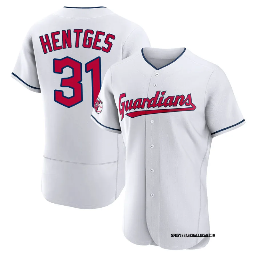 Sam Hentges Men's Cleveland Guardians White Authentic Home Jersey