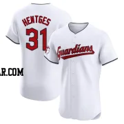 Sam Hentges Men's Cleveland Guardians White Elite Home Jersey