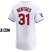 Sam Hentges Men's Cleveland Guardians White Elite Home Jersey