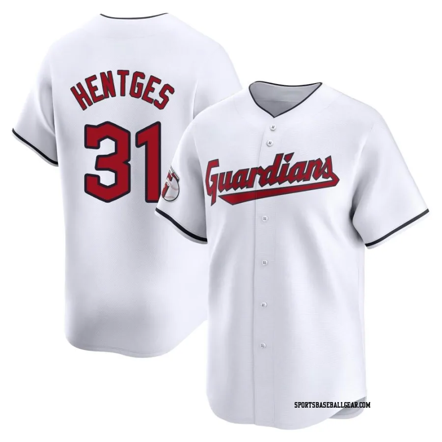 Sam Hentges Men's Cleveland Guardians White Limited Home Jersey