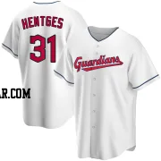 Sam Hentges Men's Cleveland Guardians White Replica Home Jersey