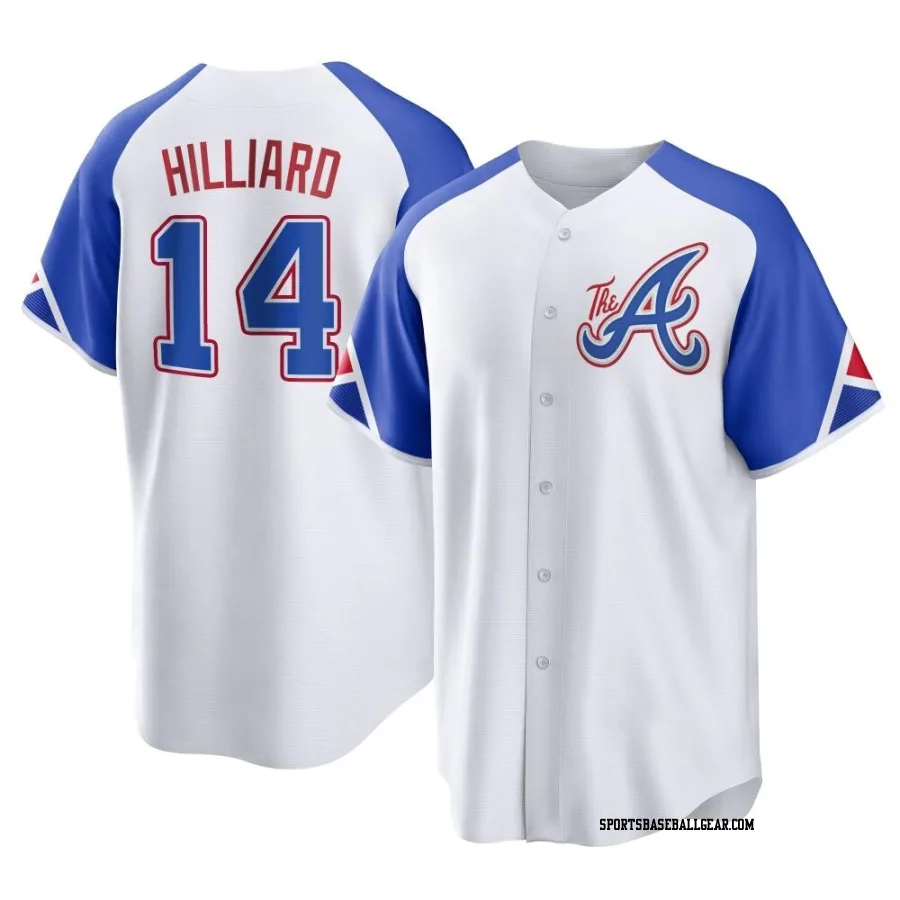 Sam Hilliard Men's Atlanta Braves White Replica 2023 City Connect Jersey