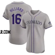 Sam Hilliard Men's Colorado Rockies Gray Elite Road Jersey