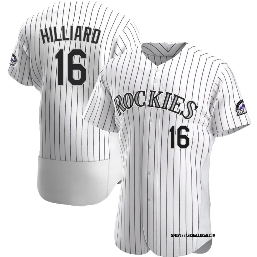 Sam Hilliard Men's Colorado Rockies White Authentic Home Jersey