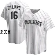 Sam Hilliard Men's Colorado Rockies White Replica Home Jersey